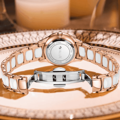 Vallure Women's Automatic Diamond Watch - Stylish and Elegant Stainless Steel Self-Winding Luminous Luxury Dress Ladies Wristwatch Bracelet - Waterproof and Durable - Image 3