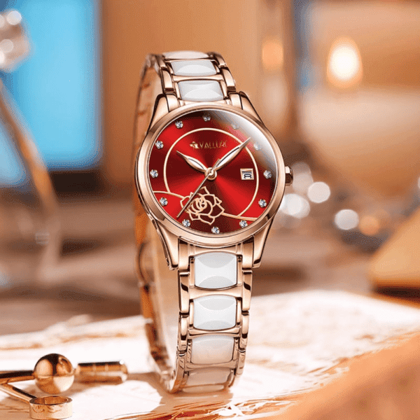 Vallure Women's Automatic Diamond Watch - Stylish and Elegant Stainless Steel Self-Winding Luminous Luxury Dress Ladies Wristwatch Bracelet - Waterproof and Durable - Image 2