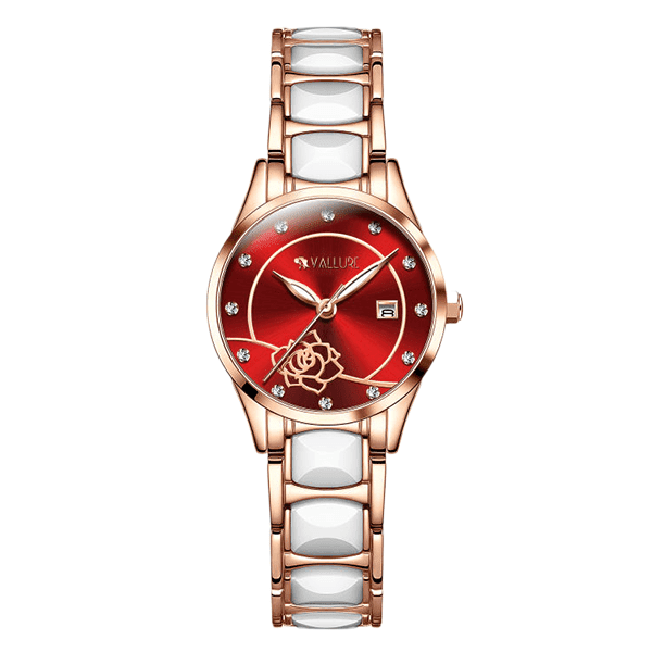 Vallure Women's Automatic Diamond Watch - Stylish and Elegant Stainless Steel Self-Winding Luminous Luxury Dress Ladies Wristwatch Bracelet - Waterproof and Durable